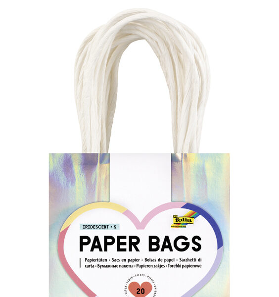 folia Papieren draagtas iriserend glanzend, maat S