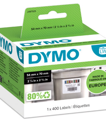 DYMO LabelWriter etiketten voor voorraadrotatie, 54 x 70 mm, wit
