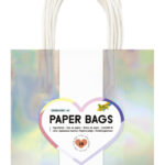 folia Papieren draagtas iriserend glanzend, maat M