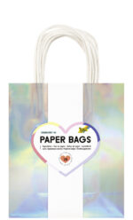 folia Papieren draagtas iriserend glanzend, maat M