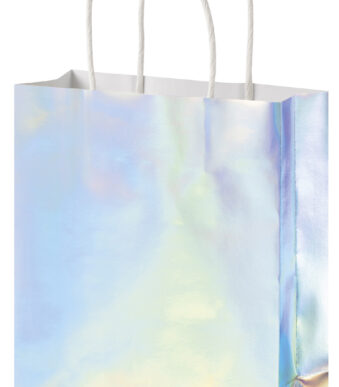 folia Papieren draagtas iriserend glanzend, maat M