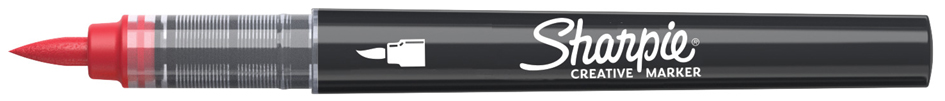 Sharpie acrylstift met penseelpunt, rood