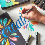 Sharpie acrylmarker met penseelpunt, smaragdgroen