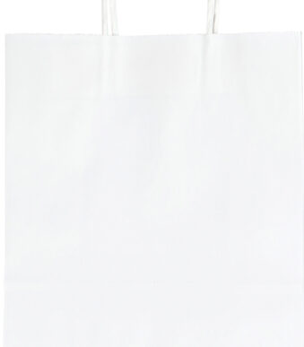 folia Papieren draagtas, 240 x 120 x 310 mm, wit