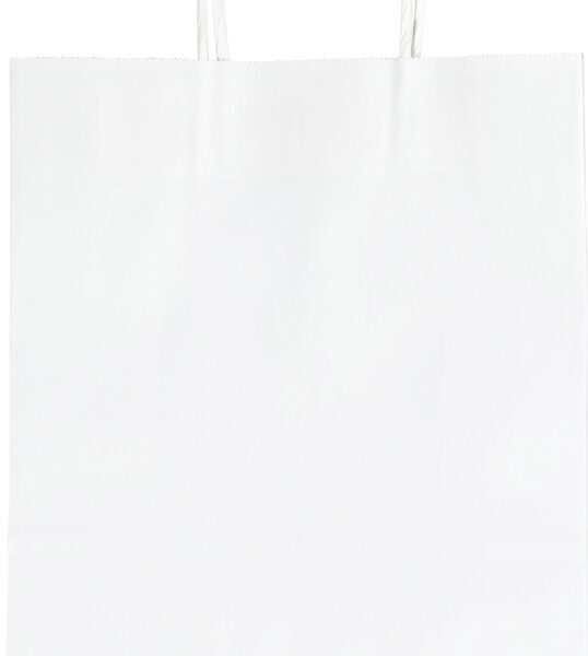 folia Papieren draagtas, 240 x 120 x 310 mm, wit