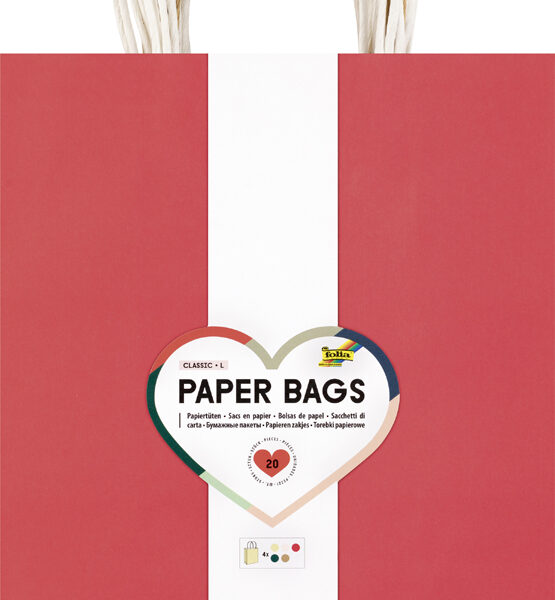 folia Papieren draagtassen CLASSIC, maat L, diverse kleuren