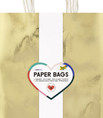 folia Papieren draagtas goudglanzend, maat L