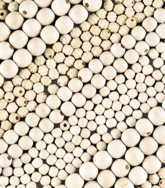 folia Houten kralen mix NATURAL Jumbobox, 1 kg