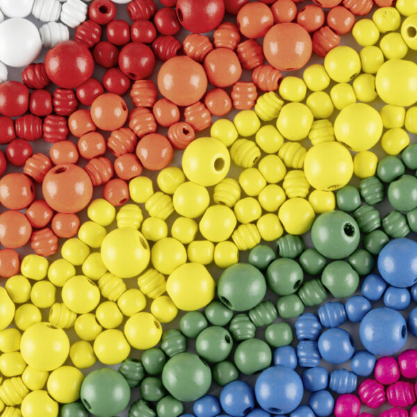 folia Houten kralen mix BASIC Jumbobox, 1 kg