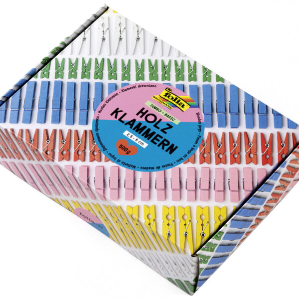 folia Mix houten wasknijpers BASIC Jumbobox, 500 g