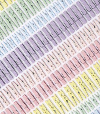 folia Houten wasknijpers mix PASTEL Jumbobox, 500 g