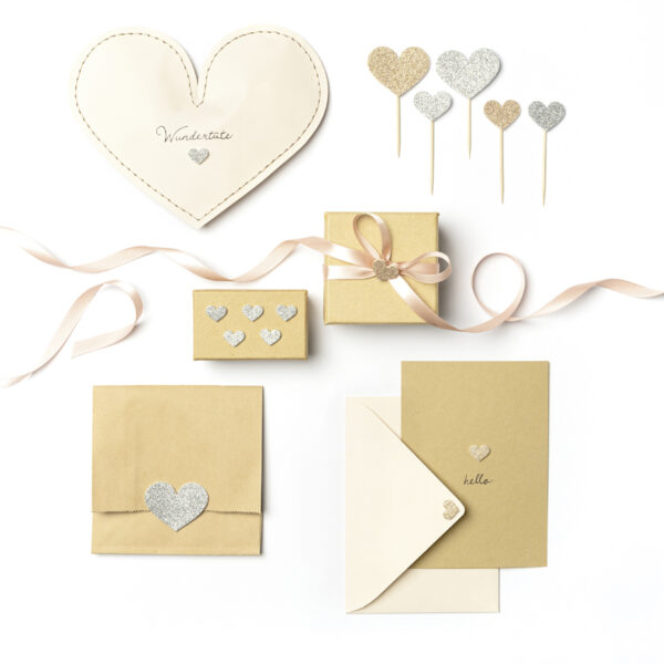 Folia Foam Rubber Glitter Stickers Harten Klassiek