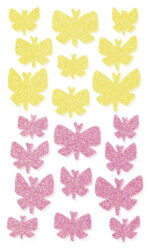 folia Foam Rubber Glitter Stickers VLINDERS