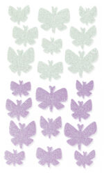 folia Foam Rubber Glitter Stickers VLINDERS