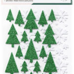 folia Schuimrubber Glitter Stickers KERST