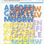 folia Foam Glitter Stickers LETTERS