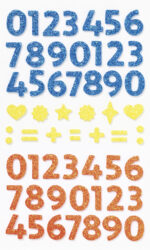 Folia Foam Rubber Glitter Stickers CIJFERS
