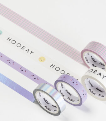 folia decoratieve plakband Washi-Tape 'HOTFOIL HAPPY VIBES', 4 stuks