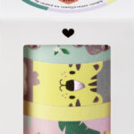 folia Decoratie plakband Washi-Tape 'HOTFOIL WILDLIFE', set van 4