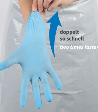 HYGOSTAR Nitril handschoenen Rapid-On, XL, blauw, poedervrij