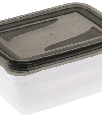 keeeper Bewaardoos 'fredo fresh', 3x 1,25 liter, rechthoekig