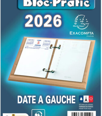 Bureaubloknotitieboek, gedateerd links