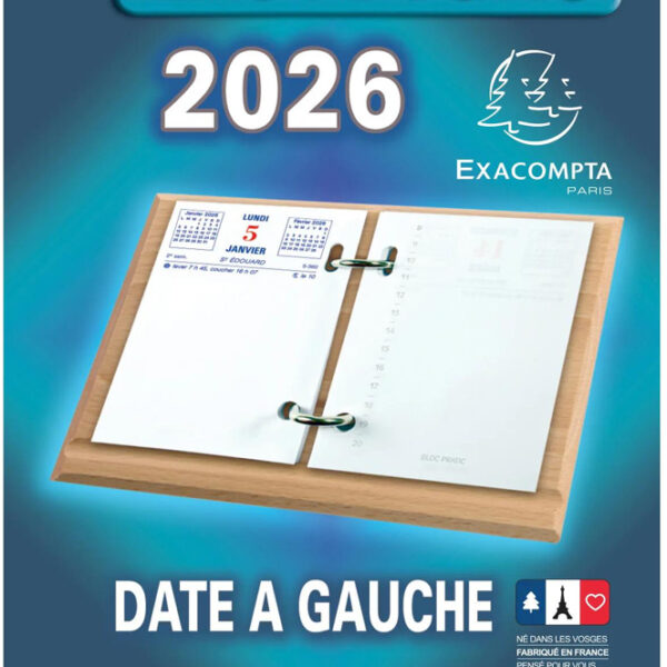 Bureaubloknotitieboek, gedateerd links