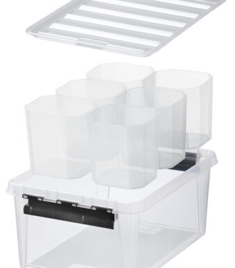 smartstore Opbergbox CLASSIC 14 L met inzetbakjes, zwart