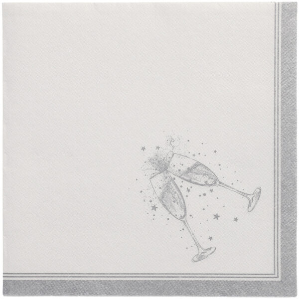 PAPSTAR Servetten 'ROYAL Collection Festivities', zilver