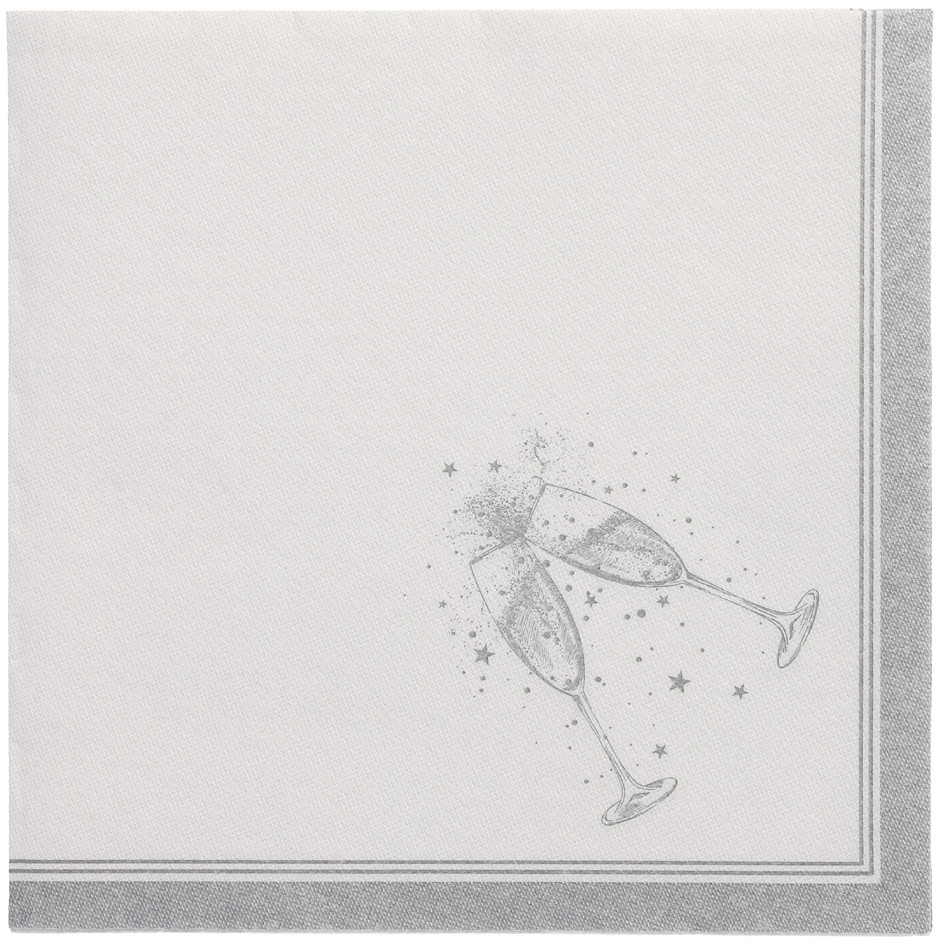 PAPSTAR Servetten ‘ROYAL Collection Festivities’, zilver PAPSTAR Servetten 'ROYAL Collection Festivities', zilver