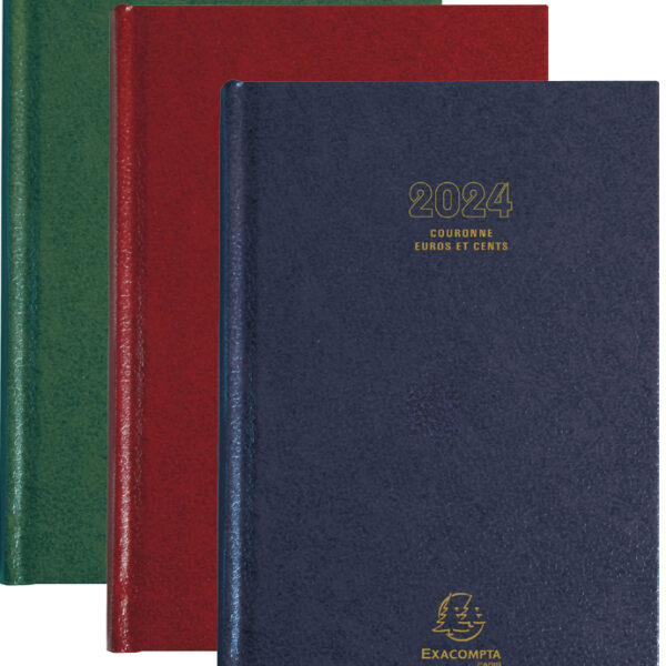 Exacompta agenda, euro's en centen, 2024, geassorteerde kleuren.