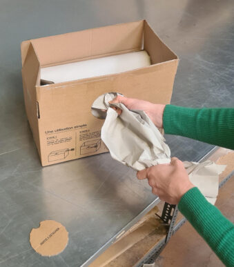 ELVE Inpakpapier, 380 mm x 500 m, 2-laags, wit