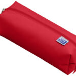 Rode, grote rechthoekige polyester pennenetui