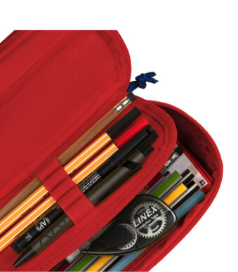 Oxford Ovale Rode Pennenetui van Polyester