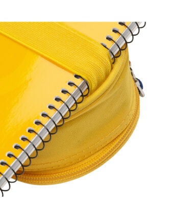 Oxford pennenetui, polyester, ovaal, geel