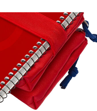 Oxford dubbele slordig-mapje, polyester, rood