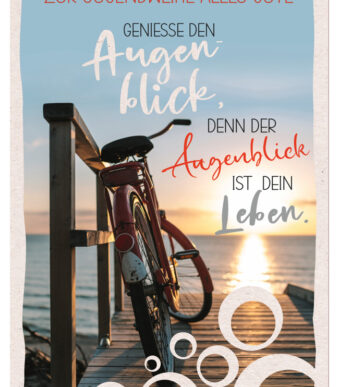 SUSY CARD Jongerenfeestkaart 'Fiets en steiger