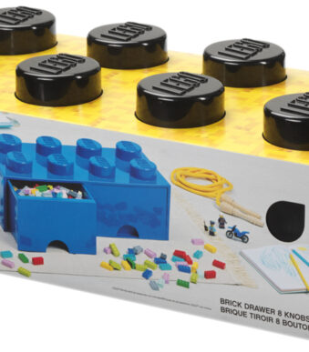 LEGO opbergdoos Storage Brick Drawer 8 met 2 lades, zwart