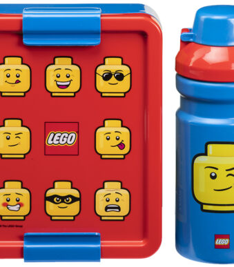 LEGO Drinkfles + Broodtrommel Lunchset Iconic, rood/blauw