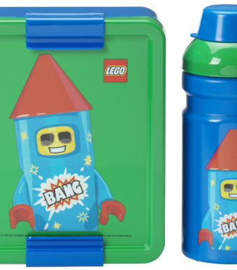 LEGO Drinkfles + Broodtrommel Lunchset Vuurwerkman