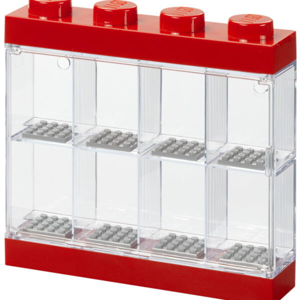 LEGO Minifiguren Vitrinekast voor 8 figuren, rood