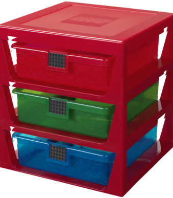 LEGO Opbergkast met 3 lades, rood
