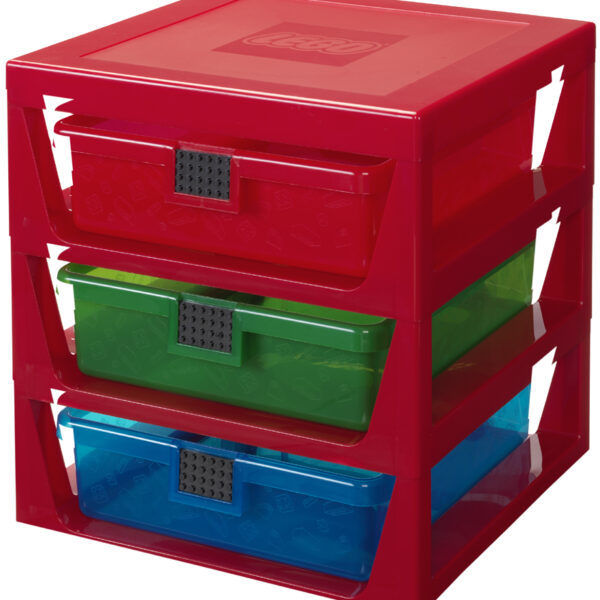 LEGO Opbergkast met 3 lades, rood