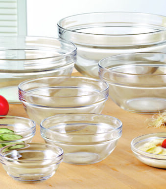 Esmeyer Arcoroc Stapelbare Glasschaal, 1,8 Liter