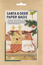 Folia knutselset cadeauzakjes 'Santa & Deer' voor Kerstmis