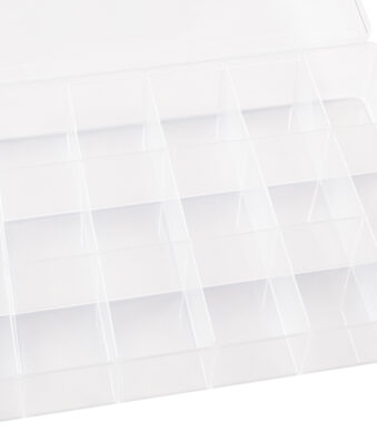 folia Sorteerbox, van PP, 17 vakken, transparant