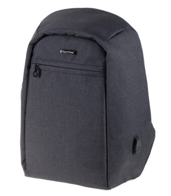 Rugzak met USB-oplaadpoort, antracietkleur