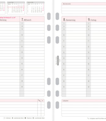 CHRONOPLAN Weekplanner 2026, 1 week/2 pagina's, A5, kolommen