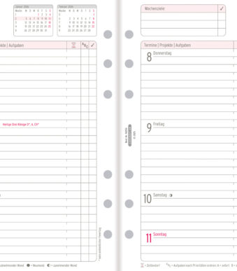 CHRONOPLAN Weekplanner 2026, 1 week/2 pagina's, Midi, Cijfers