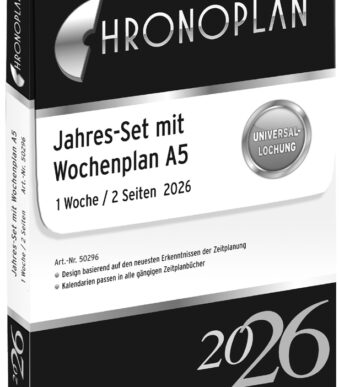 CHRONOPLAN Jaarset Weekplanner 2026, A5-formaat